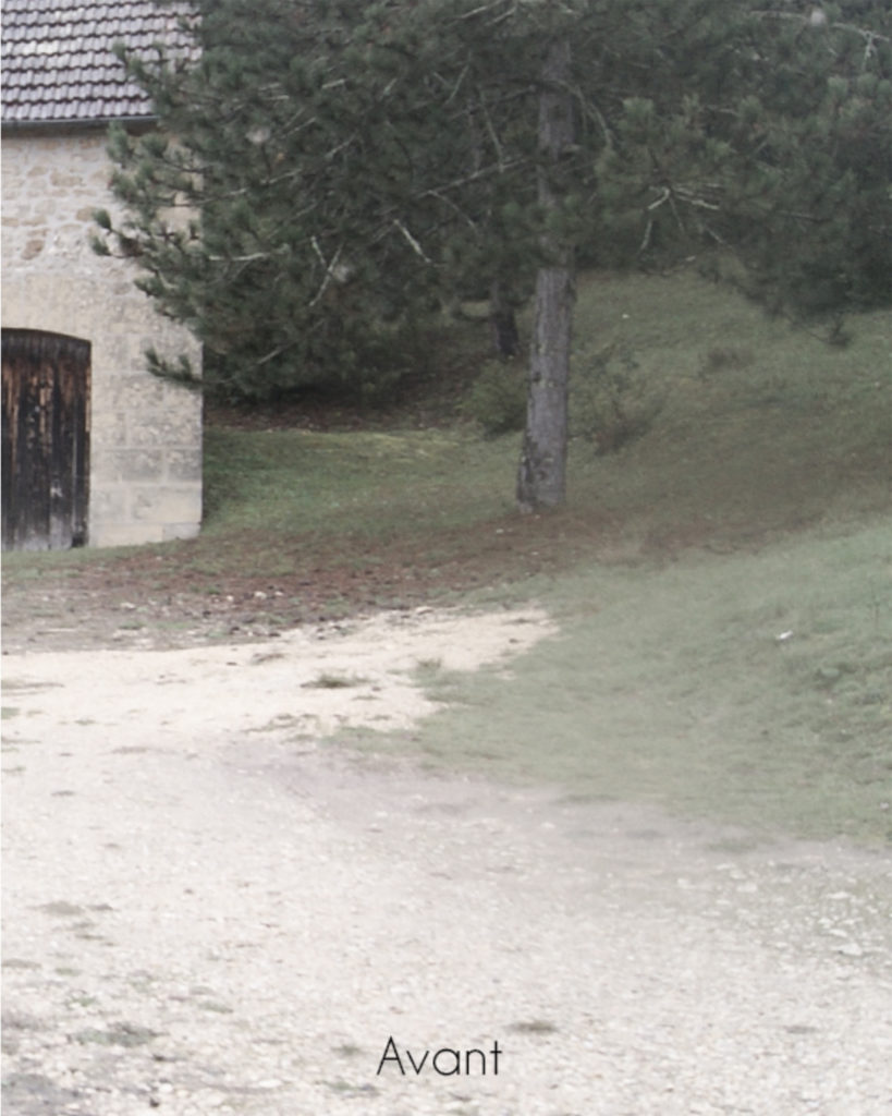 Jardin avant les travaux, aménagement paysager par Otium Paysage en Périgord Noir